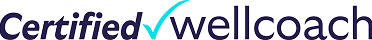 Certified Wellcoach text with blue check
